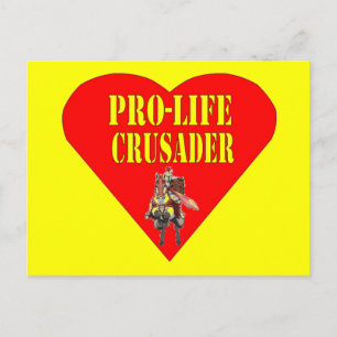 CARTE POSTALE CRUSADER ANTI-AVORTEMENT