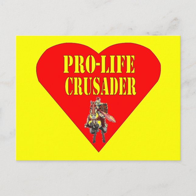 CARTE POSTALE CRUSADER ANTI-AVORTEMENT (Devant)