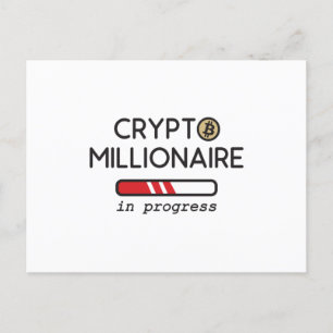 Carte Postale Crypto millionaire in progress
