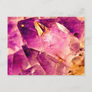 Carte Postale Crystal Améthyste Doré