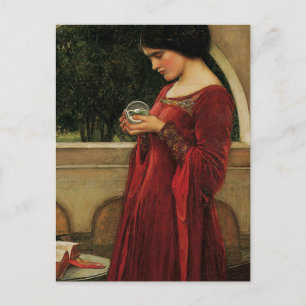 Carte Postale Crystal Ball Woman Waterhouse Peinture