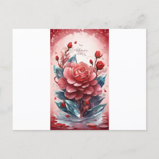 Carte Postale Crystal Blooms of Love : Saint Valentin Salutation