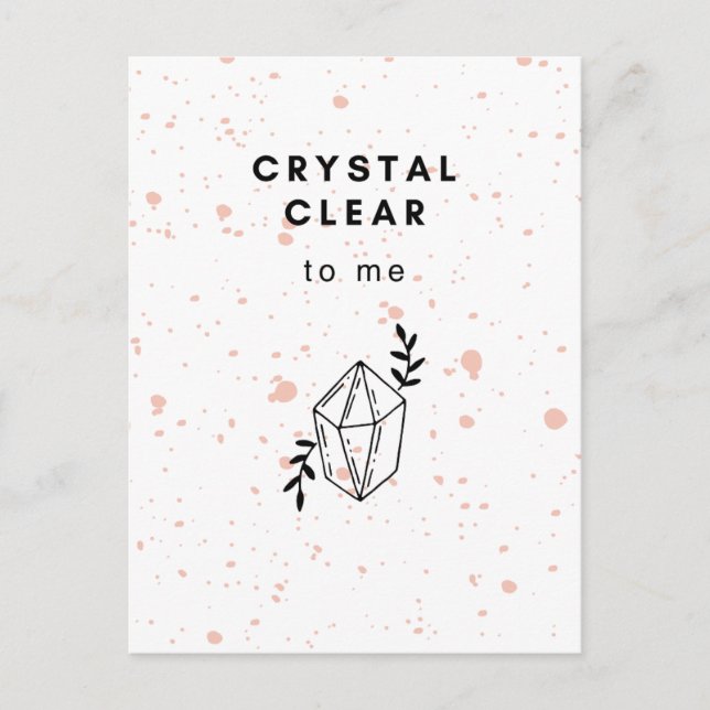 Carte Postale Crystal Clear (Devant)