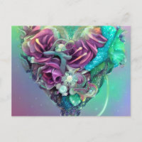 Crystal Heart Rainbow Pastel Purple Tones Imaginai