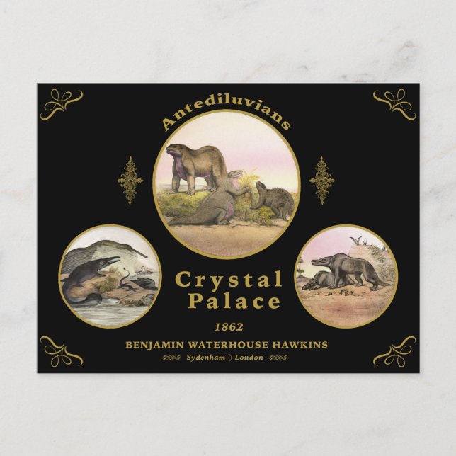 Carte Postale Crystal Palace Antediluviens (Devant)