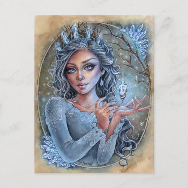 Carte Postale Crystal Postcard Imaginaire Enchantress Magie (Devant)