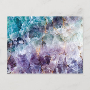 Carte Postale Crystal quartz Turquoise & Violet