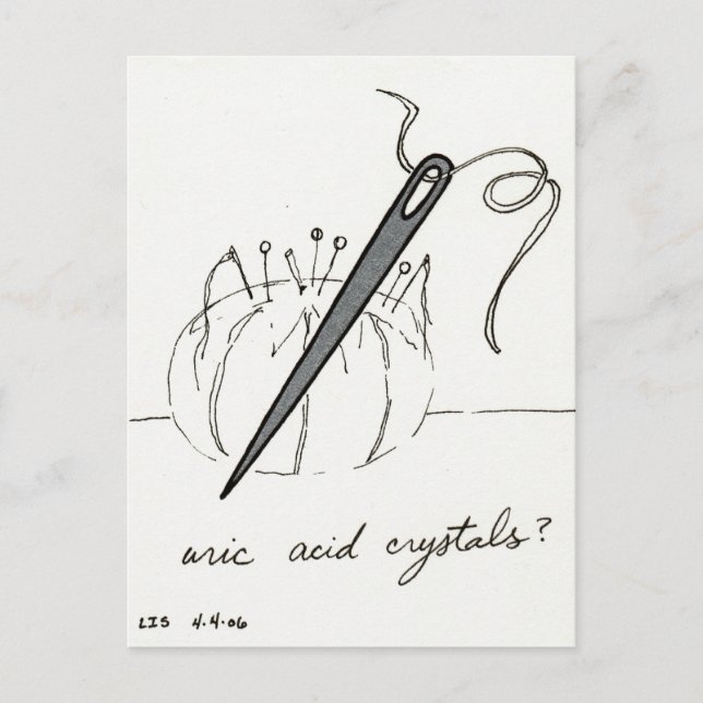 Carte postale Crystals Acide Urique (Devant)
