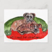 cs. 80 peinture à l'aquarelle chiots de Noël