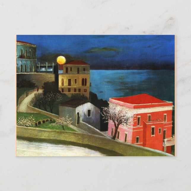 Carte Postale Csontvary - Pleine lune à Taormina (détail) (Devant)