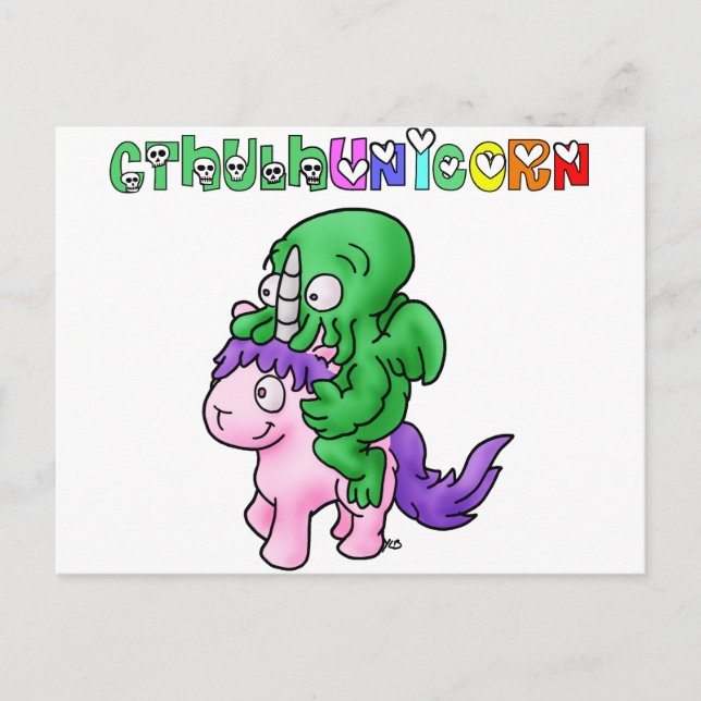 Carte Postale CthulhUnicorn - Jeux de Mots - Francois Ville (Devant)