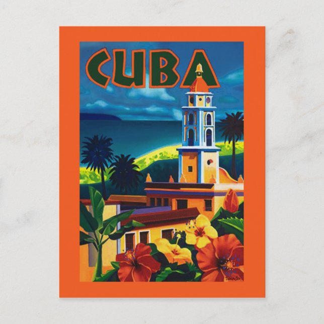 Carte Postale Cuba Affiche de voyage Hibiscus (Devant)