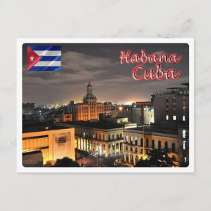 Carte Postale Cuba - La Havane de Nuit -