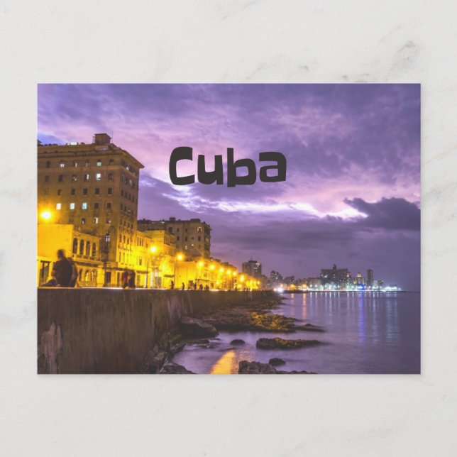 Carte Postale Cuba La Havane La Nuit (Devant)