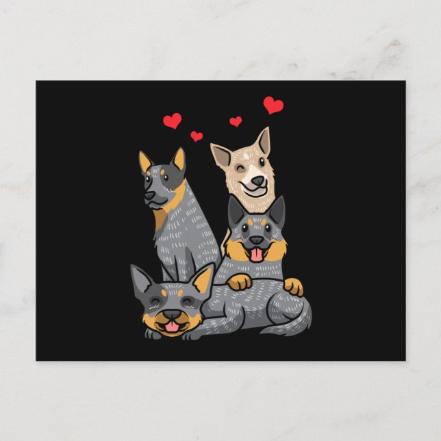 Carte Postale Cube Australian Cattle Dog Heeler (Devant)