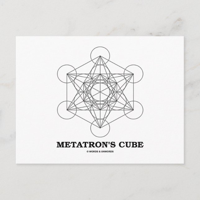 Carte Postale Cube de Metatron (Géométrie Sacrée) (Devant)