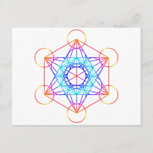 Carte Postale Cube Metatron (Couleur 2)
