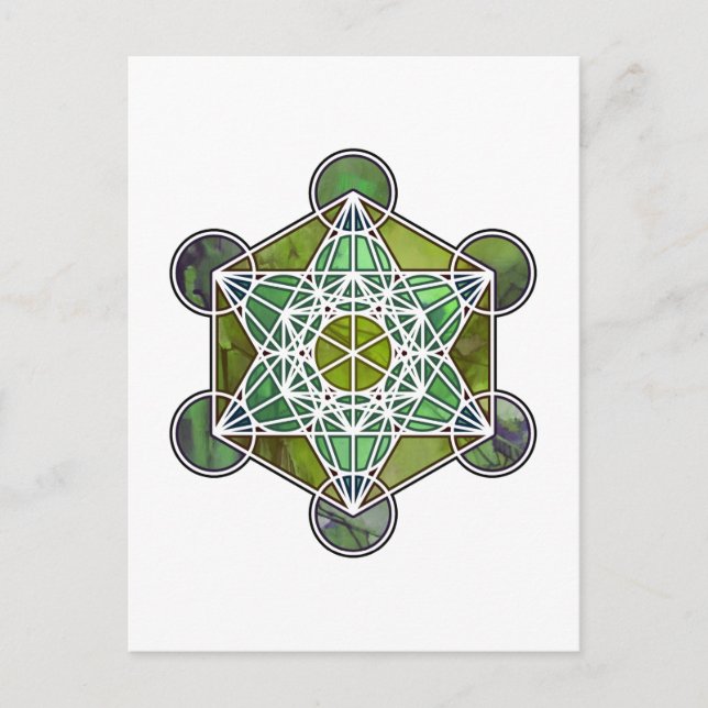 Carte Postale CubeMetatronVert (Devant)