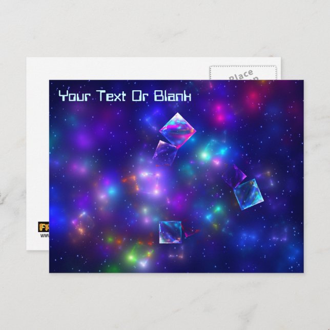 Carte Postale Cubes Cosmiques (Devant / Derrière)