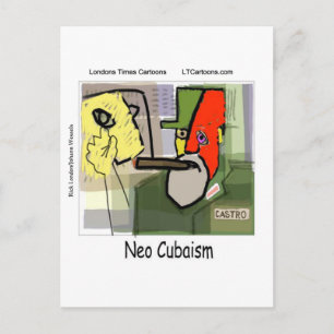 Carte Postale Cubiste Castro NeoCubaism drôle
