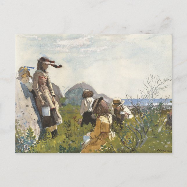 Carte Postale Cueilleurs de baies | Winslow Homer (Devant)