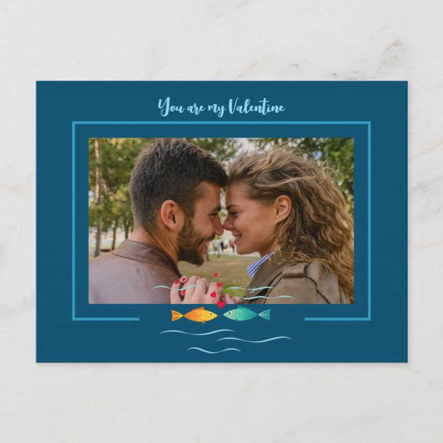 Carte Postale Cuisine amour poisson dans l'océan photo personnal (Devant)