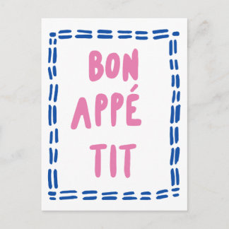 Carte Postale Cuisine culinaire Bon Appétit