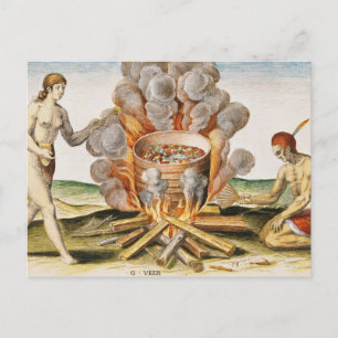 Carte Postale Cuisine dans un pot en terre cuite