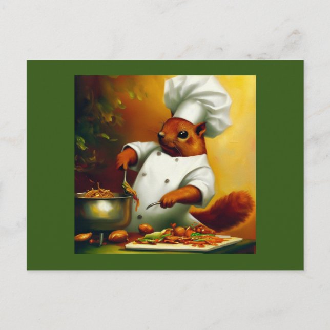 Carte Postale Cuisine d'écureuil (Devant)