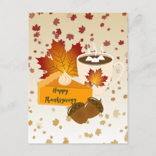 Carte Postale Cuisine du dîner de Thanksgiving Tarte au potiron