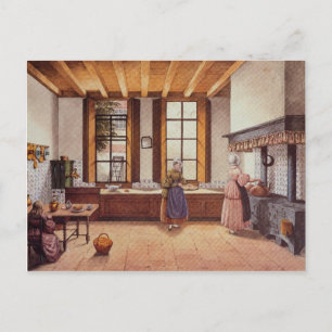 Carte Postale Cuisine du Zwijnshoofd Hotel à Arnhem, 1838