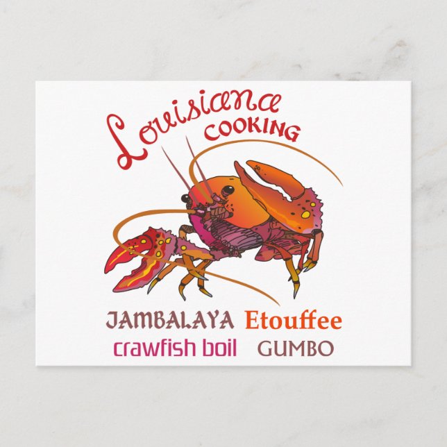 Carte Postale Cuisine Louisiane (Devant)