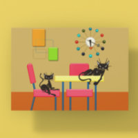 Cuisine pour chat rétro Cute Kitties milieu du siè