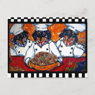 Carte Postale Cuisiniers Teckel