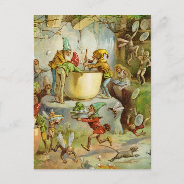 Carte Postale Cuisson dans la cuisine de gnome (Devant)