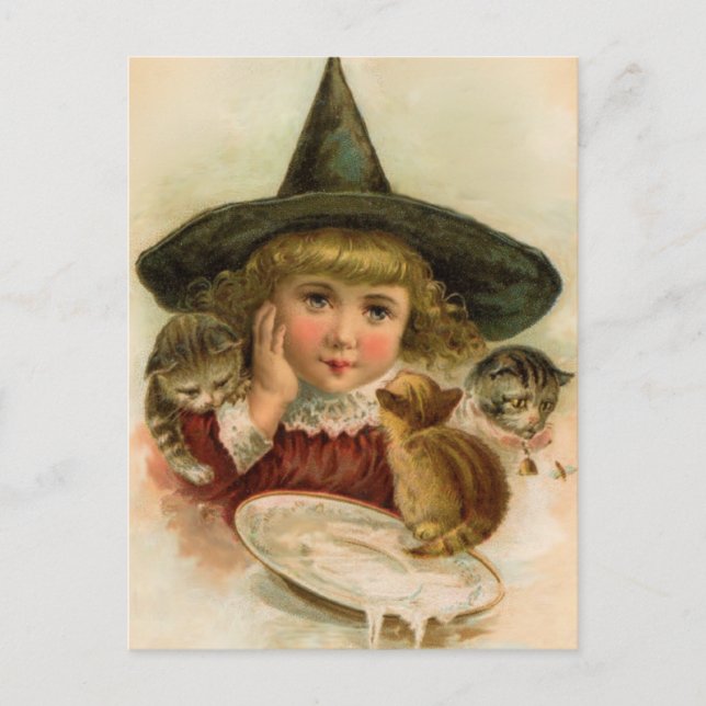 Carte Postale Cuite d'Halloween vintage (Devant)