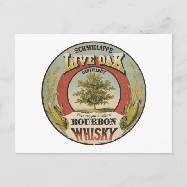 Carte Postale Cuivre fin Distillé Bourbon Whisky. (Devant)