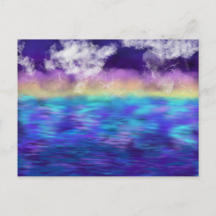 Carte Postale Culte Art Jaune Aqua Bleu Violet Oct 2017 ESSL