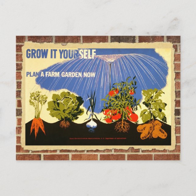 Carte Postale Cultiver votre propre jardin - affiche (réimpressi (Devant)