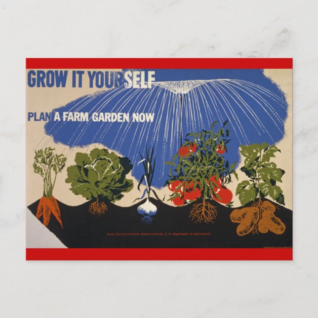 Carte Postale Cultivez un jardin de ferme (Devant)