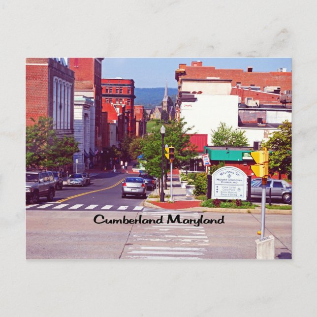Carte Postale Cumberland le Maryland (Devant)