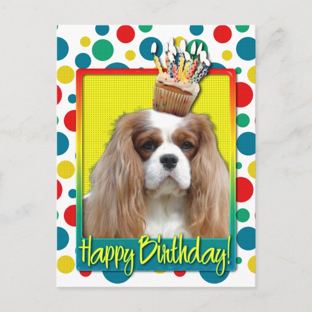 Carte Postale Cupcake anniversaire - Cavalier - Blenheim (Devant)