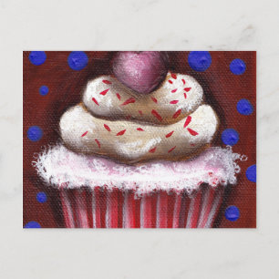 Carte Postale Cupcake avec coeur