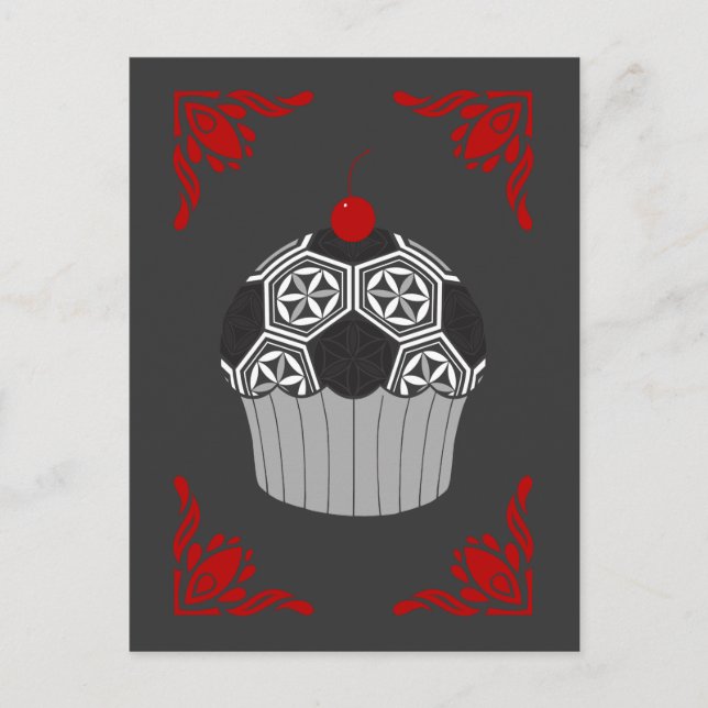 Carte Postale cupcake de football sacré (Devant)