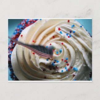 Carte Postale Cupcake frottage avec drapeau américain