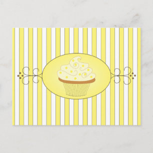 Carte Postale Cupcake jaune