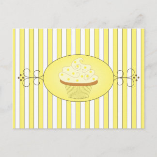 Carte Postale Cupcake jaune