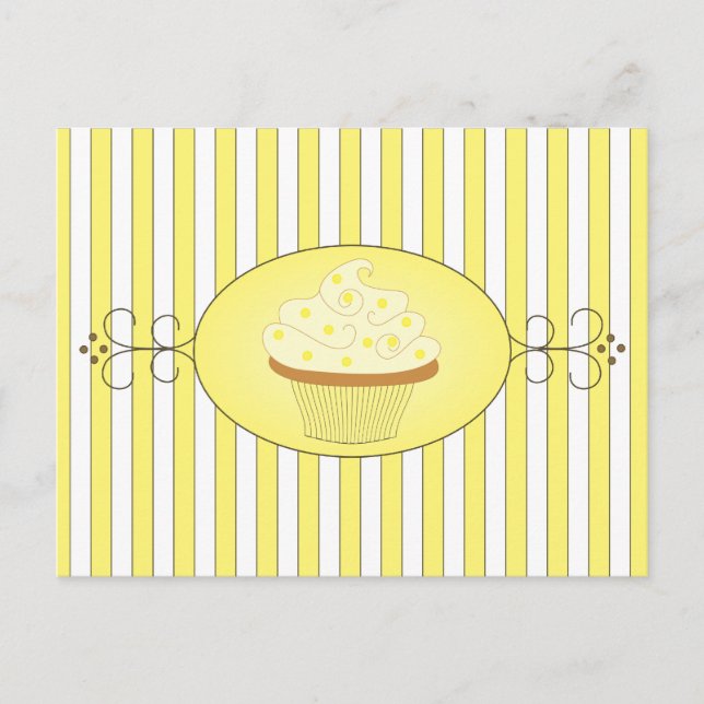 Carte Postale Cupcake jaune (Devant)