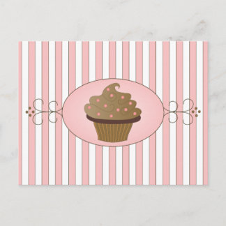 Carte Postale Cupcake rose