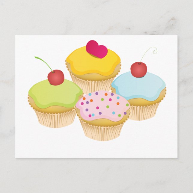 Carte Postale Cupcakes (Devant)